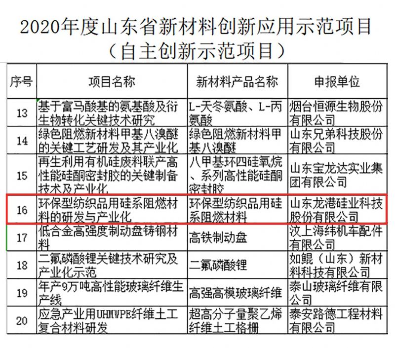 律回春暉漸 萬(wàn)象始更新—龍港阻燃材料入選省新材料創(chuàng)新應(yīng)用示范項(xiàng)目!